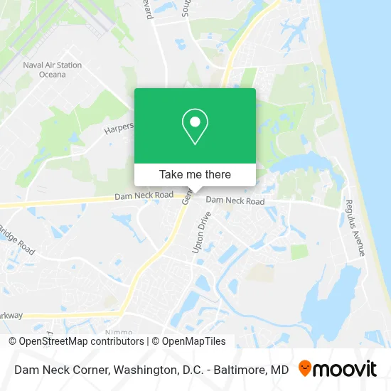 Dam Neck Corner map