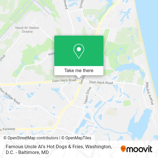 Famous Uncle Al's Hot Dogs & Fries map