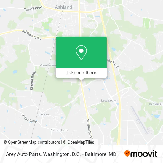 Arey Auto Parts map