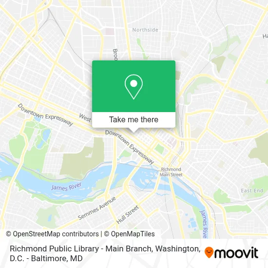 Richmond Public Library - Main Branch map