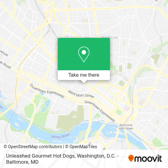 Unleashed Gourmet Hot Dogs map