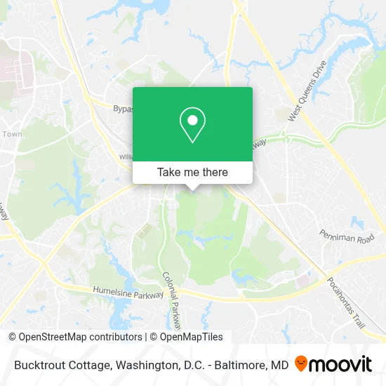Bucktrout Cottage map