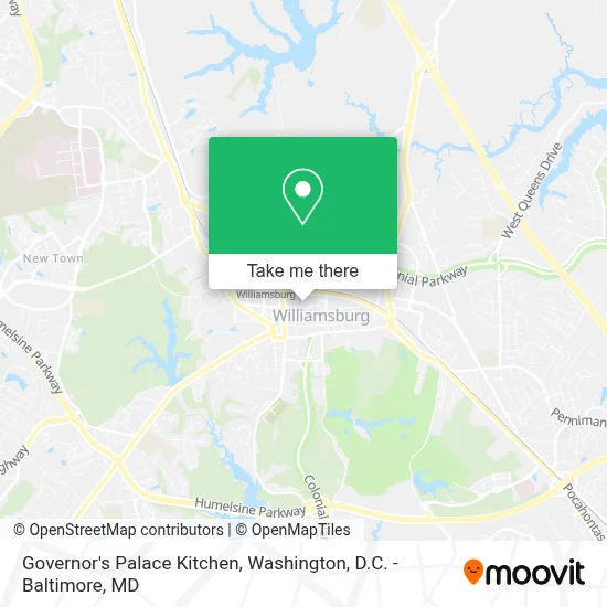 Governor's Palace Kitchen map