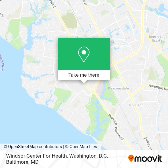 Windsor Center For Health map