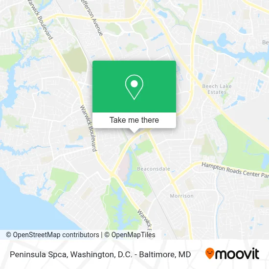 Peninsula Spca map