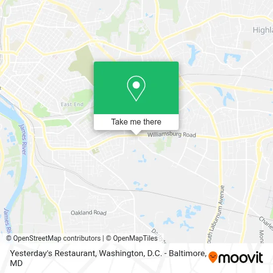 Yesterday's Restaurant map