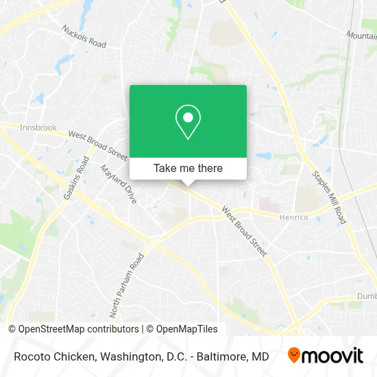 Rocoto Chicken map