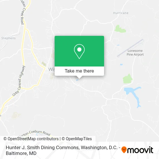 Hunter J. Smith Dining Commons map