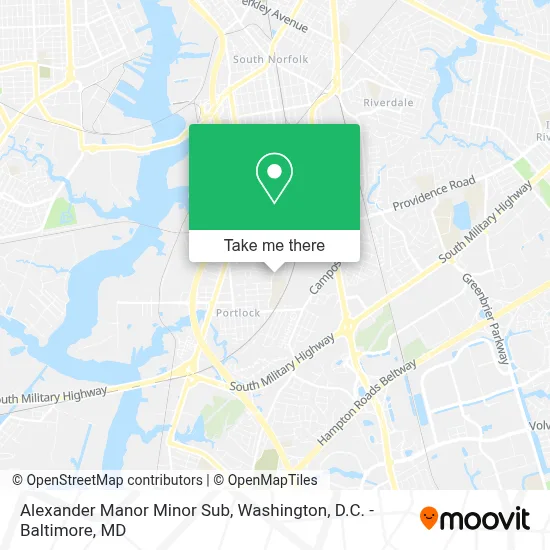 Alexander Manor Minor Sub map