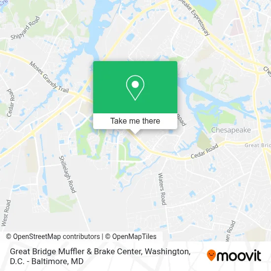 Great Bridge Muffler & Brake Center map