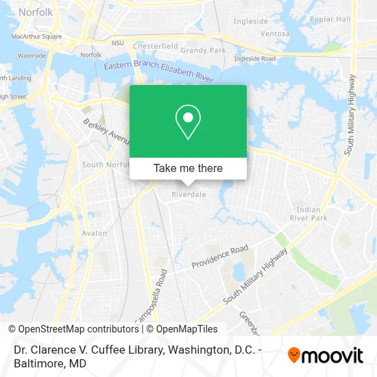 Dr. Clarence V. Cuffee Library map
