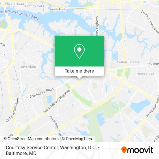 Courtesy Service Center map