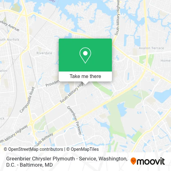 Greenbrier Chrysler Plymouth - Service map
