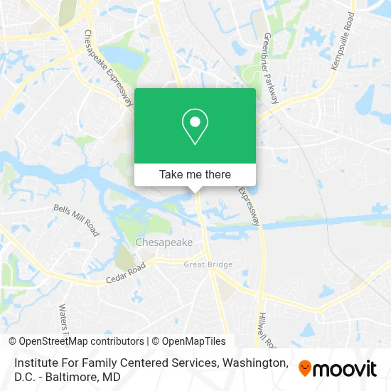 Institute For Family Centered Services map