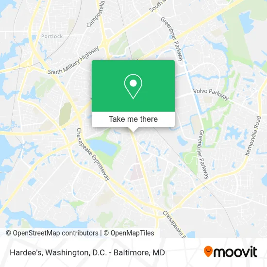 Hardee's map