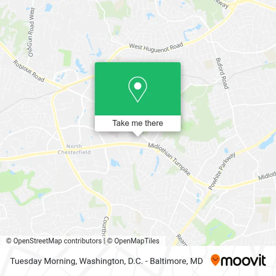 Tuesday Morning map