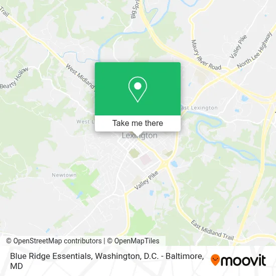 Blue Ridge Essentials map