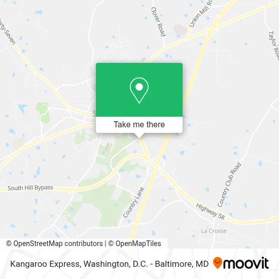 Kangaroo Express map