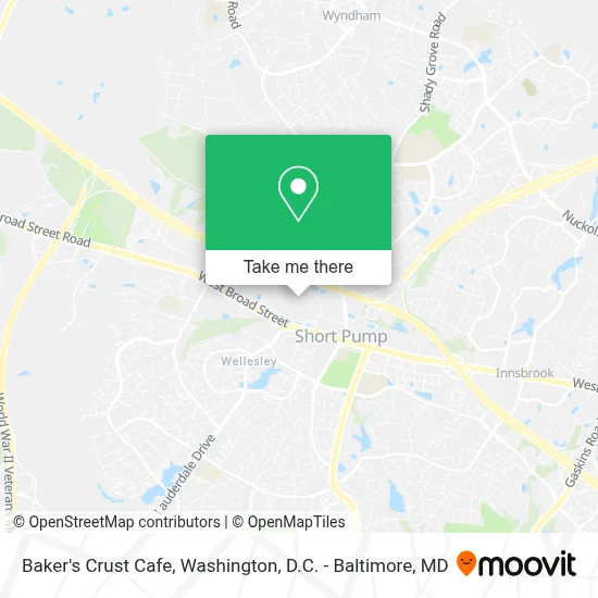 Baker's Crust Cafe map