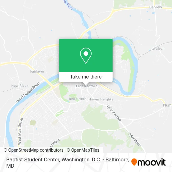 Baptist Student Center map