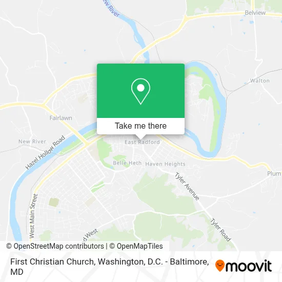 First Christian Church map