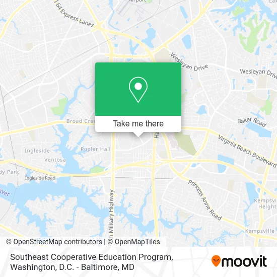 Southeast Cooperative Education Program map