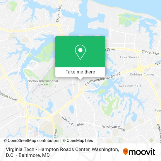 Virginia Tech - Hampton Roads Center map