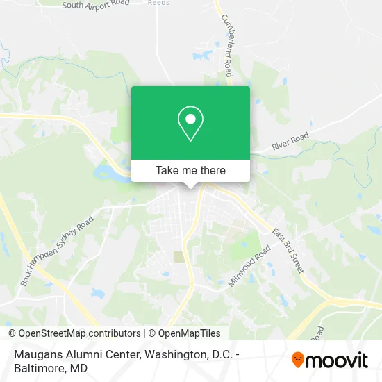 Maugans Alumni Center map
