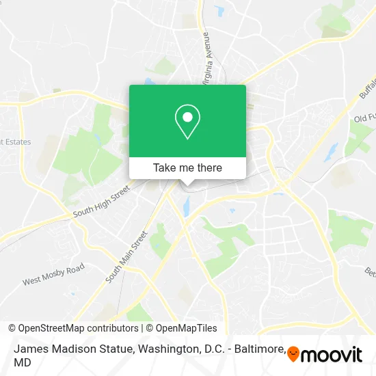 James Madison Statue map