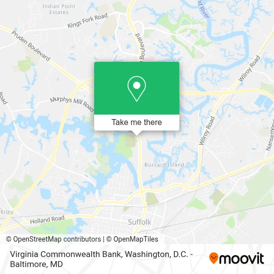 Virginia Commonwealth Bank map