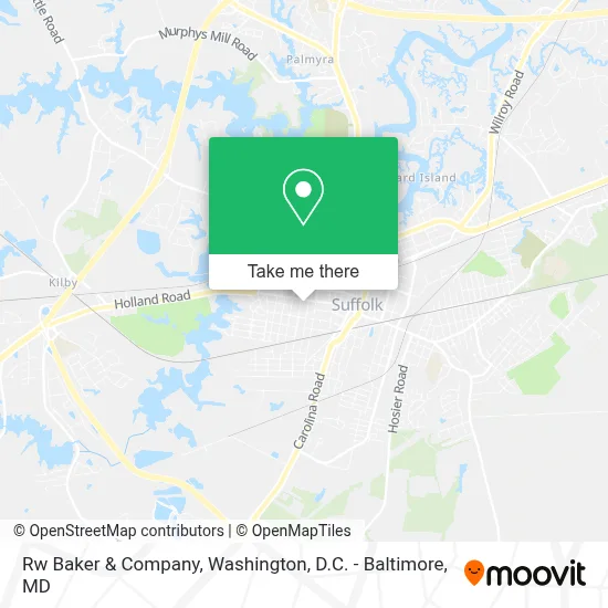 Rw Baker & Company map