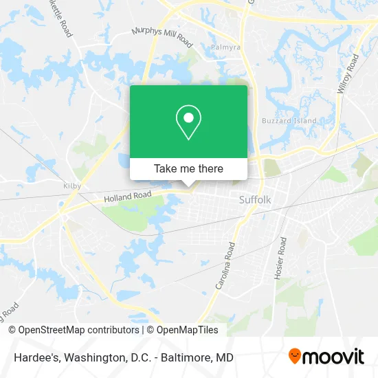 Hardee's map