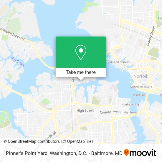 Pinner's Point Yard map