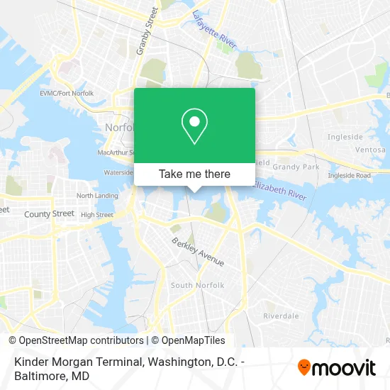 Kinder Morgan Terminal map