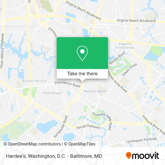 Hardee's map