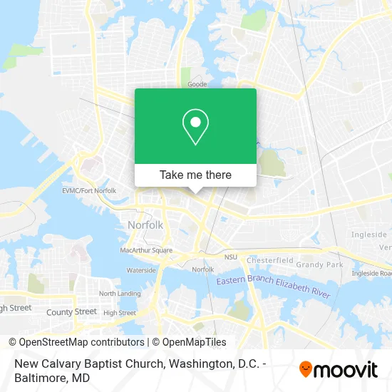 New Calvary Baptist Church map