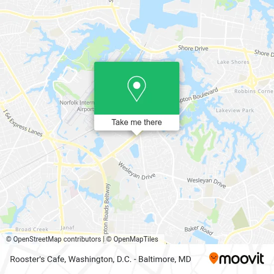 Rooster's Cafe map