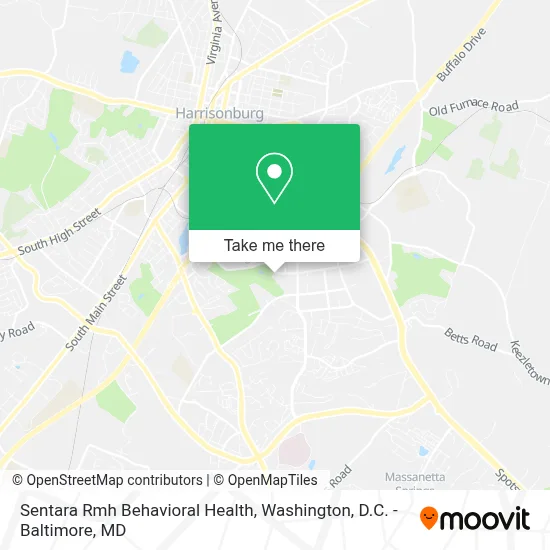 Sentara Rmh Behavioral Health map