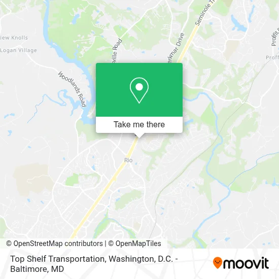 Top Shelf Transportation map