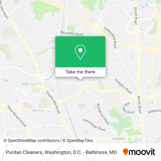 Puritan Cleaners map