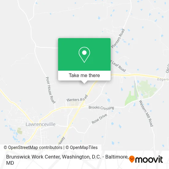Brunswick Work Center map