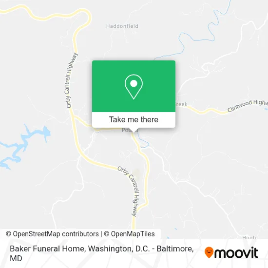 Baker Funeral Home map