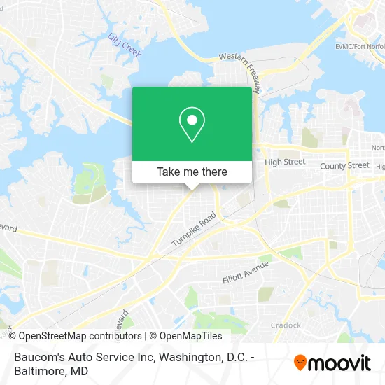 Baucom's Auto Service Inc map