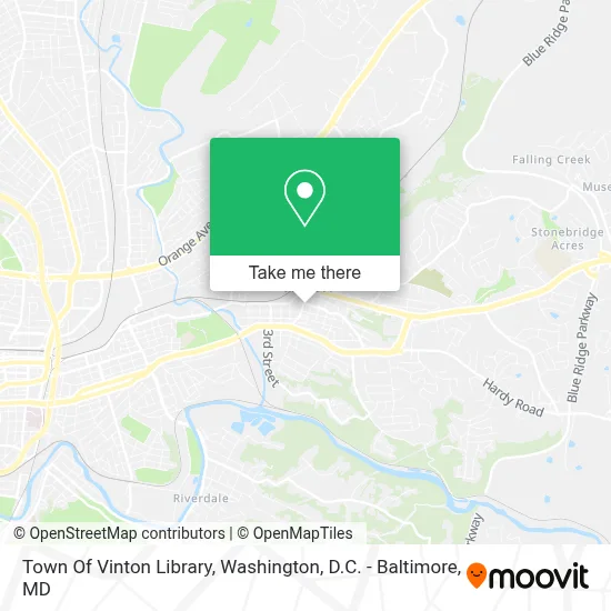 Town Of Vinton Library map
