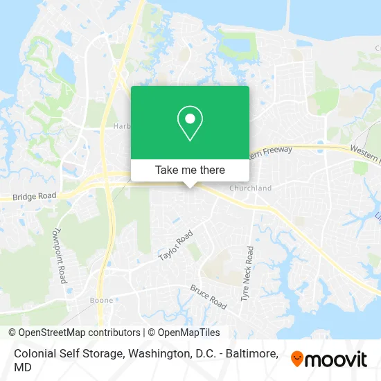 Colonial Self Storage map