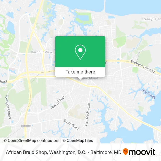 African Braid Shop map