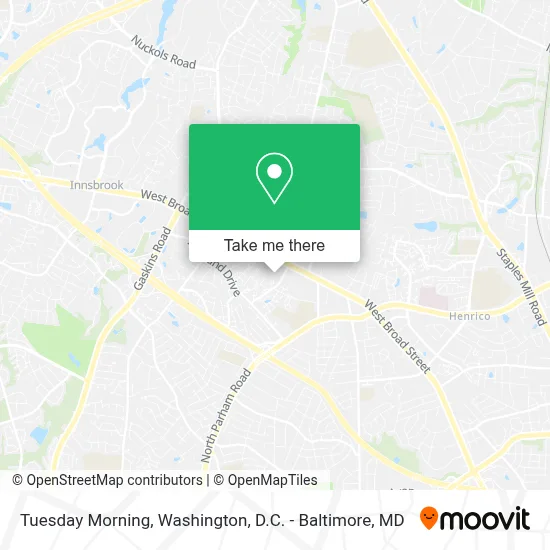Tuesday Morning map