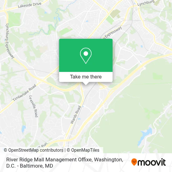 River Ridge Mall Management Offixe map