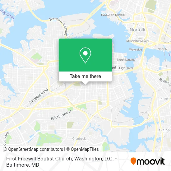 First Freewill Baptist Church map