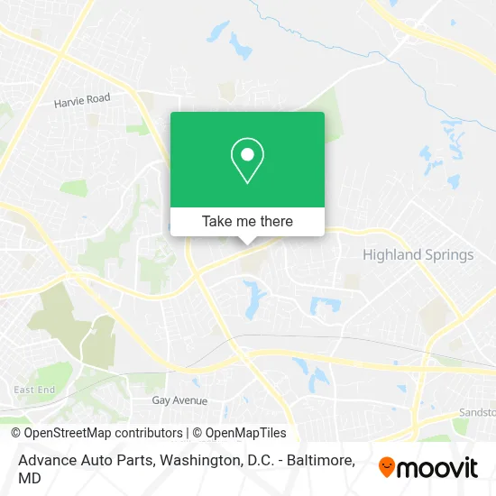Advance Auto Parts map